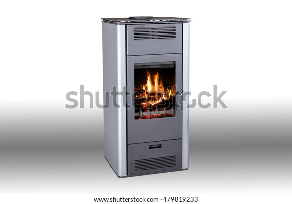 Iron Solid Fuel Stove Burning Wood Stock Photo Edit Now 479819233