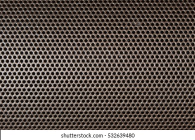 Iron speaker grid texture background.