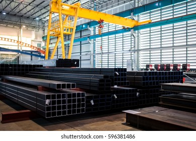 Iron And Steel In Industrial Warehouse