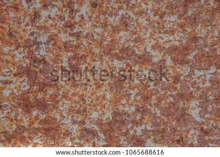 Iron surface rust, background of rust on metal