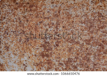 Iron surface rust, background of rust on metal