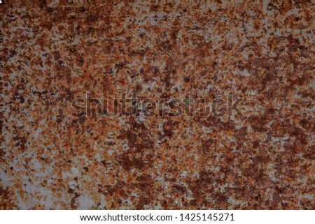 Iron surface rust, background of rust on metal.