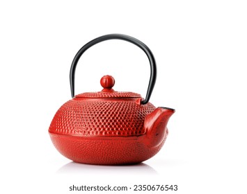Iron teapot. Isolated on white background