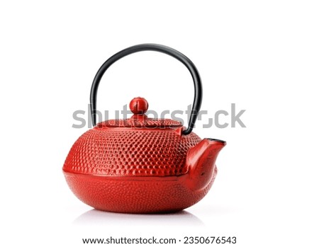 Iron teapot. Isolated on white background