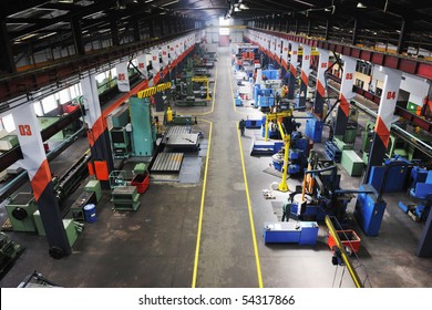 Iron Works Steel And Machine Parts Modern Factory Indoor Hall