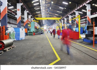 Iron Works Steel And Machine Parts Modern Factory Indoor Hall