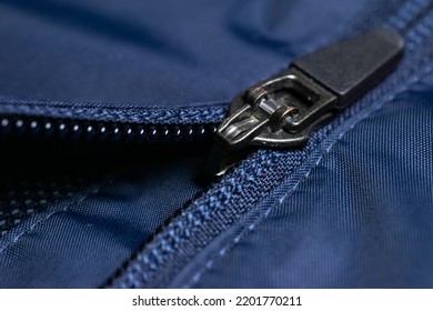 Iron Zipper Close Up View, Needlework Concept