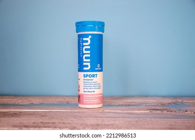 IRPEN, UKRAINE, SEPTEMBER 23 2022, Nuun, Hydration, Sport, Effervescent Electrolyte Supplement, Strawberry Lemonade, 10 Tablets Illustrative Editorial