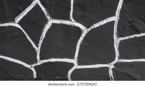 an irregular crack pattern, commonly called desiccation cracks.