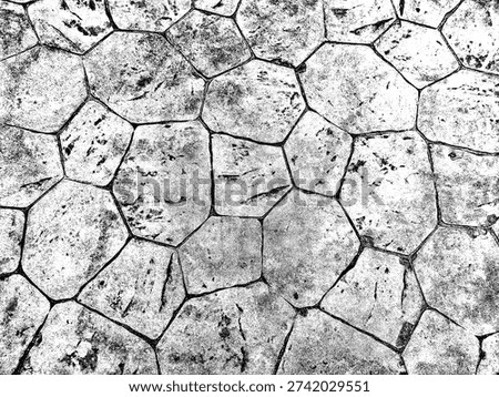 Irregular Polygonal Stone Paving Texture — Weathered Flagstone Surface