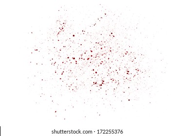 Irregular watercolor drops that look like blood