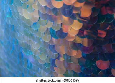 irridescent sequins macro