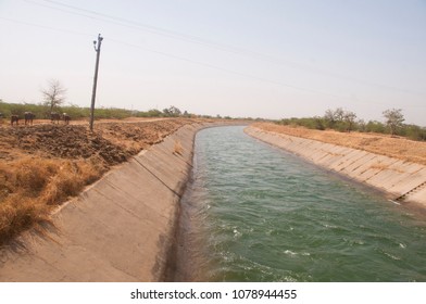 Irrigation Canal In Rural Part Of India