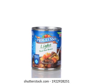 IRVINE, CA - January 05, 2014: A Can Of Progresso Light Beef Pot Roast Soup. Progresso, Owned By General Mills Has Been Making Soups For Over 90 Years.