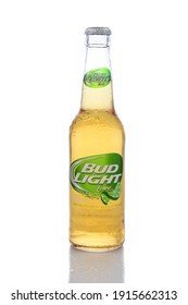 IRVINE, CA - JUNE 14, 2015: A Single Bottle Of Bud Light Lime. From Anheuser-Busch InBev, Bud Light Lime Is A Flavored Beer Introduced In 2008.