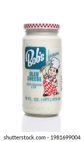 IRVINE, CA - SEPTEMBER 22, 2017: A Jar Of Bobs Famous Bleu Cheese Salad Dressing. The Bobs Big Boy Trademark Got Its Start In 1937 In Glendale, California.