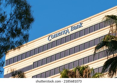 Irvine, CA, USA - July 10, 2022: A Comerica Bank Branch Office In Irvine, CA, USA. Comerica Incorporated Is An American Financial Services Company. 