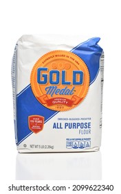 IRVINE, CALIFORNIA - 1 JAN 2022: A 5pound Bag Of Gold Medal All Purpose Flour.