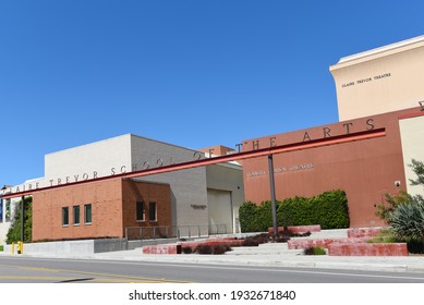 IRVINE, CALIFORNIA - 16 APRIL 2020: The Claire Trevor School Of The Arts On The Campus Of The University Of California Irvine, UCI.