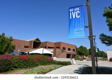 IRVINE, CALIFORNIA - 21 AUG 2022: Banner At The Student Services Center On The Campus Of Irvine Valley College, IVC, Part Of The California Community Colleges System.