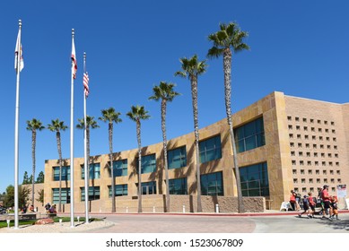 IRVINE, CALIFORNIA - 5 OCT 2019: Building At The Orange County Fire Authority Headquarters (OCFA) During Their Annual Open House.