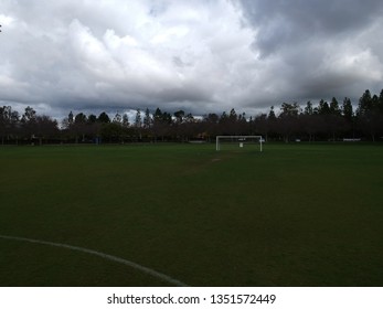 Irvine Park With A Beautiful View Of The Clouds And Soccer Feild