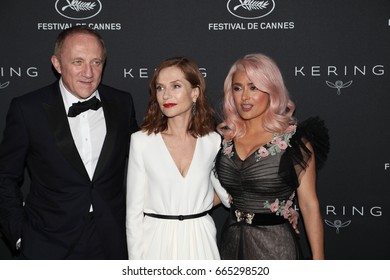 Isabelle Huppert, Francois-Henri Pinault, Salma Hayek At The Women In Motion Awards Dinner  For At The 70th Festival De Cannes.May 21, 2017 Cannes, France
