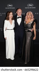 Isabelle Huppert, Francois-Henri Pinault, Salma Hayek At The Women In Motion Awards Dinner  For At The 70th Festival De Cannes.May 21, 2017 Cannes, France
