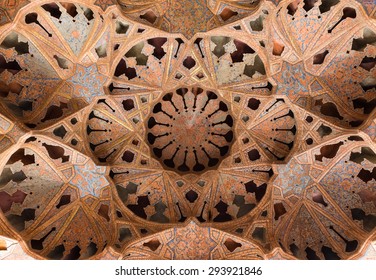 ISFAHAN, IRAN - APRIL 29, 2015: The Music Hall Of The Ali Qapu Palace, A Grand Palace In Isfahan, Iran. It Is Located On The Western Side Of The Naqsh E Jahan Square.