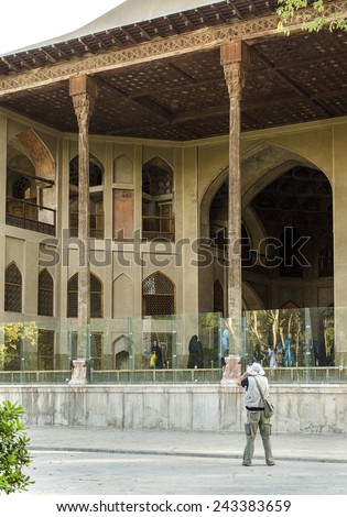 Image, Stock Photo Photographer in historical vault