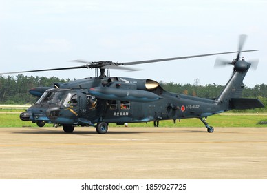 Ishikawa, Japan - September 23, 2007:Japan Air Self-Defense Force Sikorsky UH-60J Black Hawk Search And Rescue Helicopter.