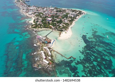 Isla Mujeres Aerial Drone View City Stock Photo (Edit Now) 1482694538