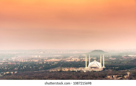 Islamabad  Landscape, Including The Faisal Mosque