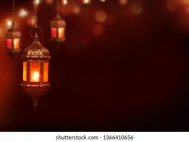 Islamic Greeting  Eid Mubarak Cards For Muslim Holidays.Eid-Ul-Adha Festival Celebration.Arabic Ramadan Lantern .Decoration Lamp 