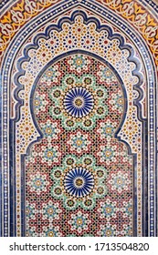 Islamic Mosaic Tile Artwork On The Mosque Wall 