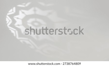 Islamic Pattern, Abstract Arab shadow light white wall, Ramadan Background with traditional ornament, Islamic design pattern muslim backdrop window light