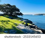 Island at Balmoral Beach, Sydney Australia. Lookout out towards the Heads.