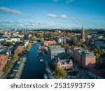 Island in the city of Bydgoszcz on the Brda River, Poland.