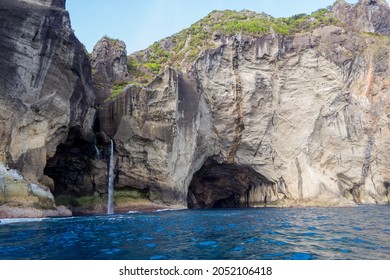 Island of Flores ocean cave. Azores, Portugal