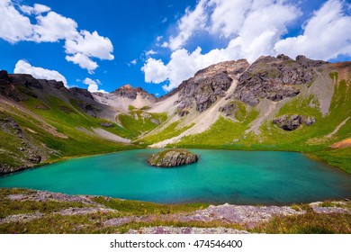 Island Lake In San Juan Mountains, Colorado