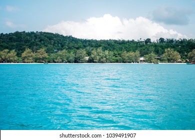 Island Landscape View With Blue Sea At Koh Rong Cambodia 