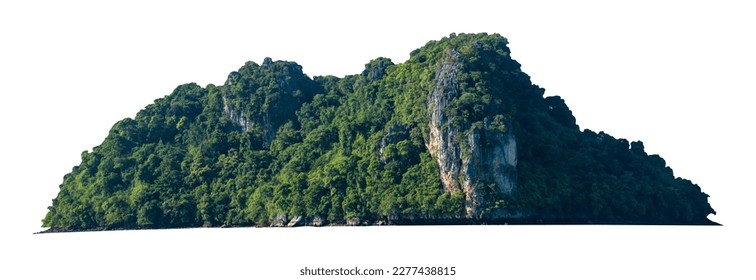 Island in the middle of the Thailand sea isolated transparency background, Asia travel summer holiday vacation idea concept of nature island the middle of the tropical sea in Phang Nga bay scenic. - Shutterstock ID 2277438815