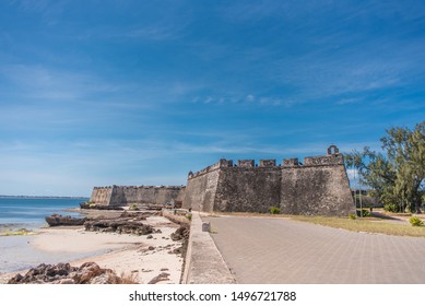 Island Of Mozambique / Mozambique - July 8th 2019: Fort São Sebastião (San Sebastian, Sao Sebastiao) On A Sunny Day Under Blue Skies. Mozambique Island (Ilha De Mocambique), Nampula Province, Africa