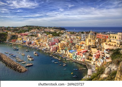 From The Island Of Procida, Bay Of Naples, Italy