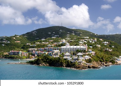 Island Scene At Charlotte Amalie, St. Thomas, US Virgin Islands.