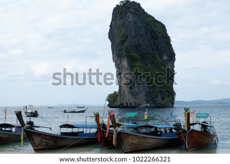 Similar – Wooden boats off island