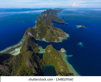 The islands in the archipelago Misool are mostly unspoiled, Raja Ampat, Indonesia