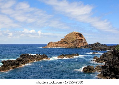 Islands of volcanic origin in Madeira in the area of Porto Moniz