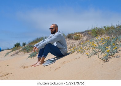 Islantilla, Huelva, Spain. January 19th, 2018: Adrian Martinez Enjoying The Beach.