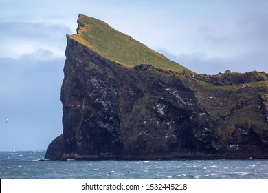 Elliðaey isle cliff in the southern Iceland